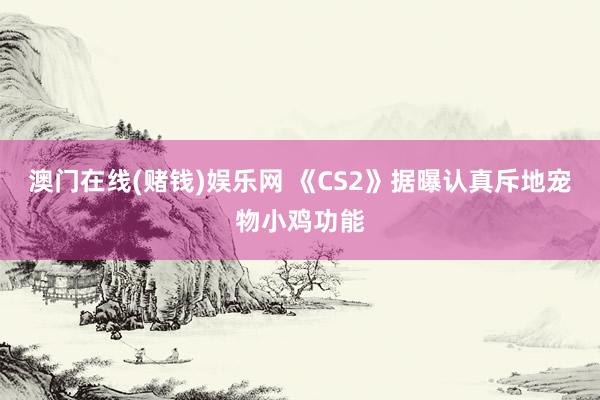 澳门在线(赌钱)娱乐网 《CS2》据曝认真斥地宠物小鸡功能