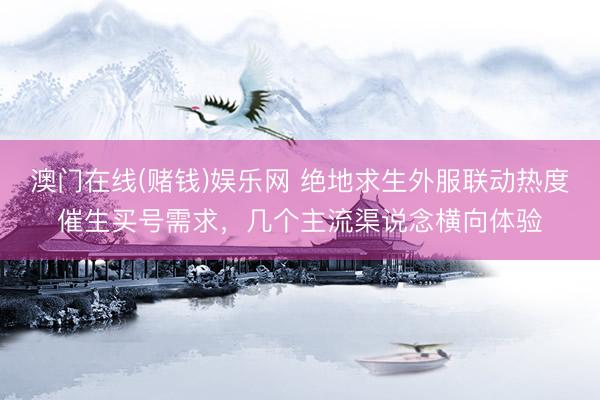 澳门在线(赌钱)娱乐网 绝地求生外服联动热度催生买号需求，几个主流渠说念横向体验