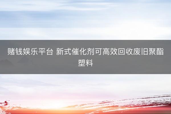 赌钱娱乐平台 新式催化剂可高效回收废旧聚酯塑料