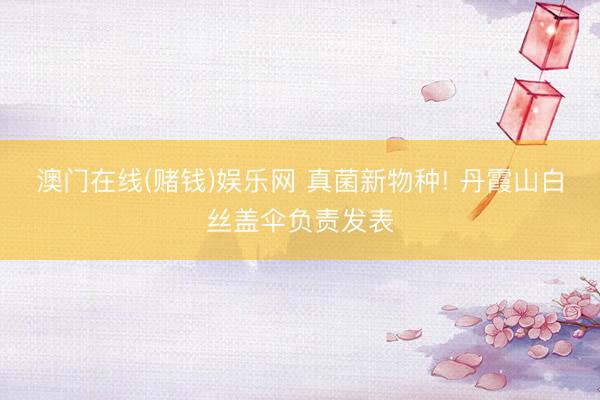澳门在线(赌钱)娱乐网 真菌新物种! 丹霞山白丝盖伞负责发表