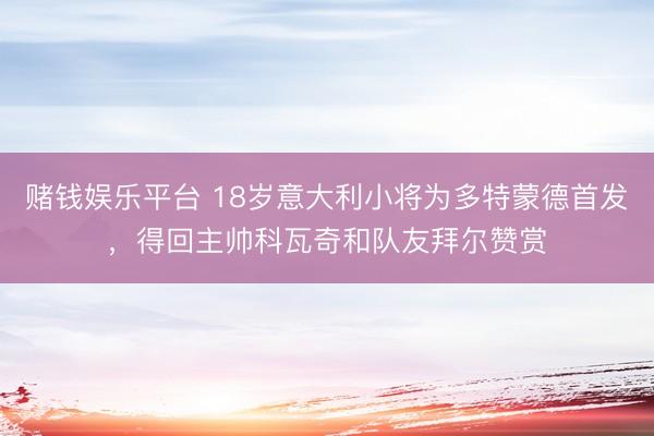 赌钱娱乐平台 18岁意大利小将为多特蒙德首发，得回主帅科瓦奇和队友拜尔赞赏