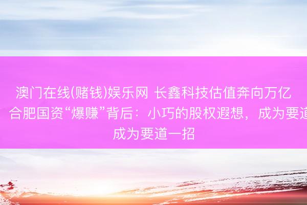 澳门在线(赌钱)娱乐网 长鑫科技估值奔向万亿元级，合肥国资“爆赚”背后：小巧的股权遐想，成为要道一招